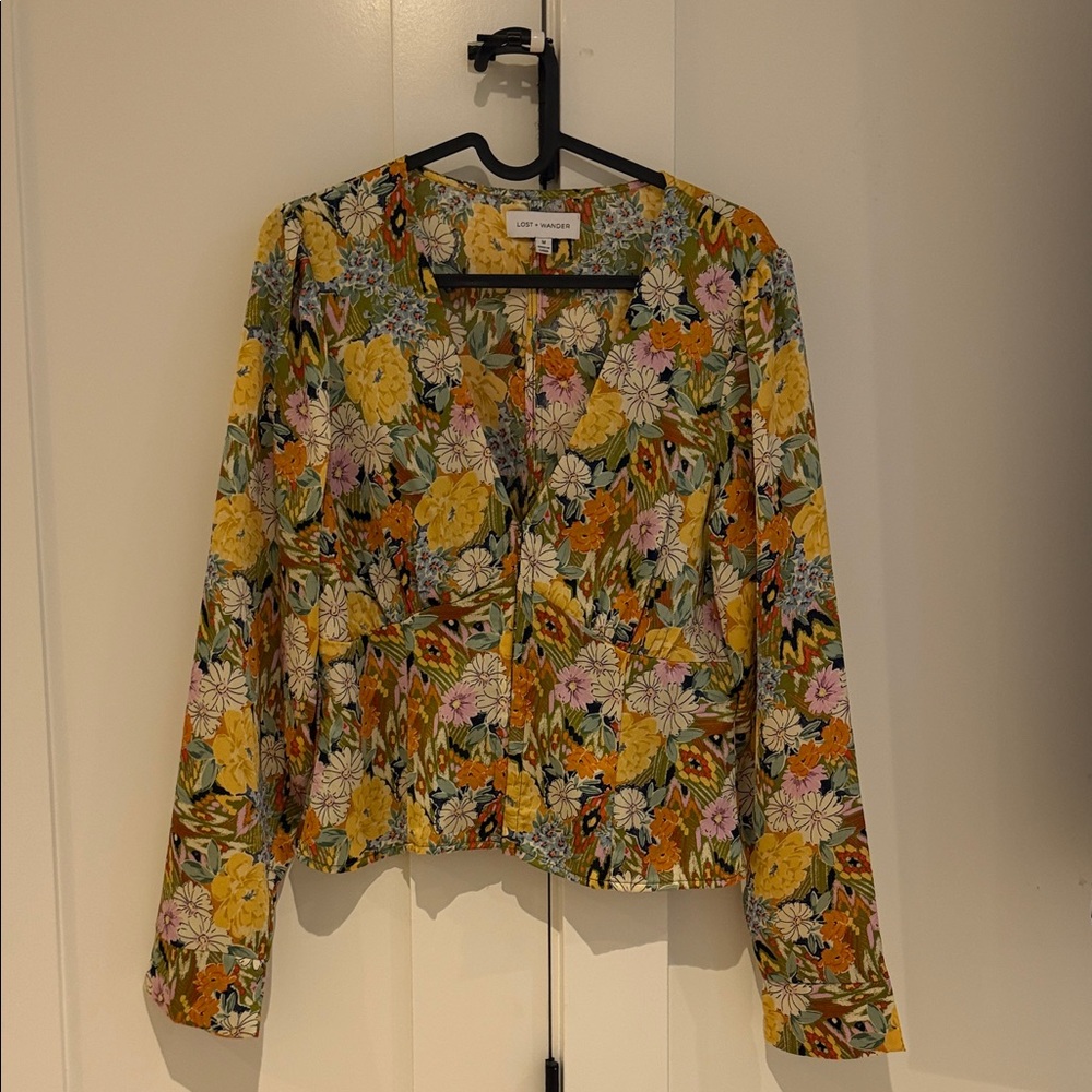 Lost + Wander Multicolor Floral Top Corset Style
